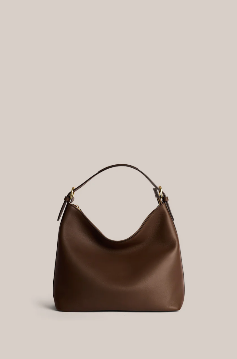 Harper Chocolate Leather Hobo