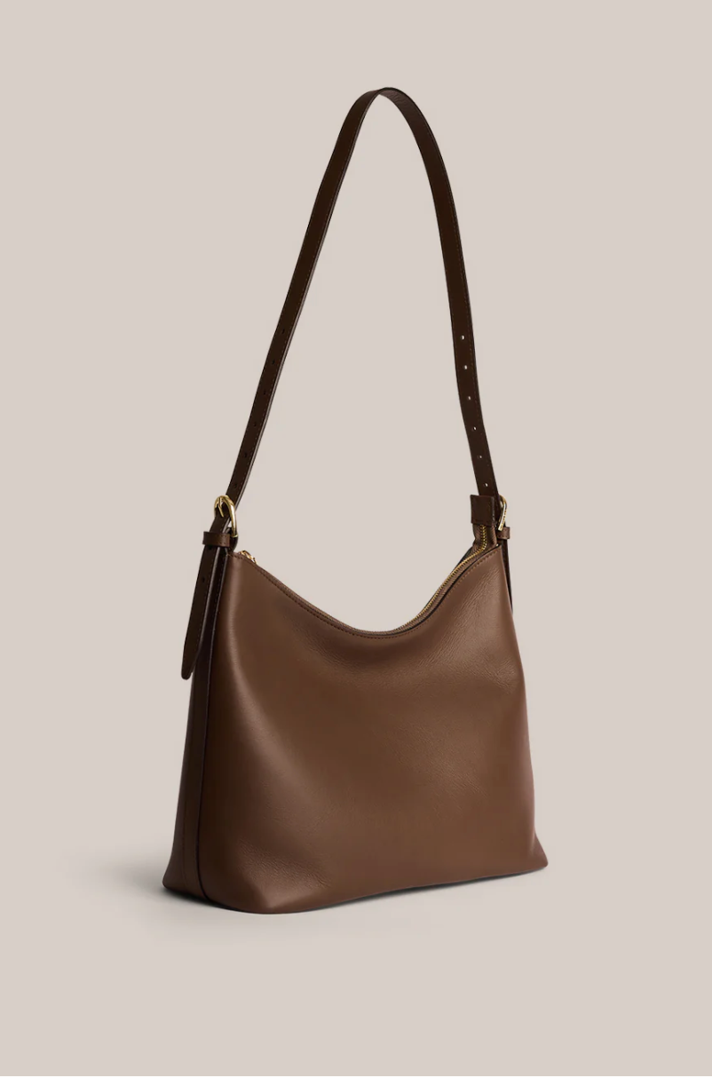 Harper Chocolate Leather Hobo