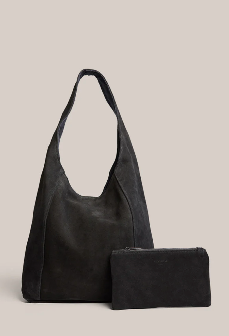 Sienna 2.0 Black Suede Hobo