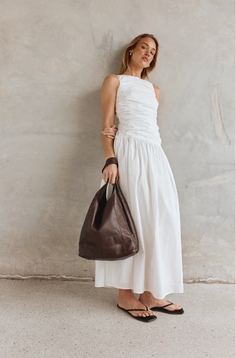Scarlett 2.0 Dark Chocolate Leather Hobo Bag