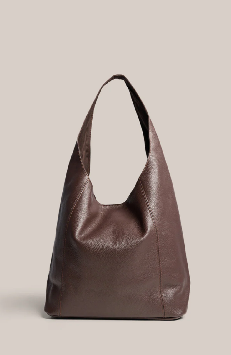 Scarlett 2.0 Dark Chocolate Leather Hobo Bag