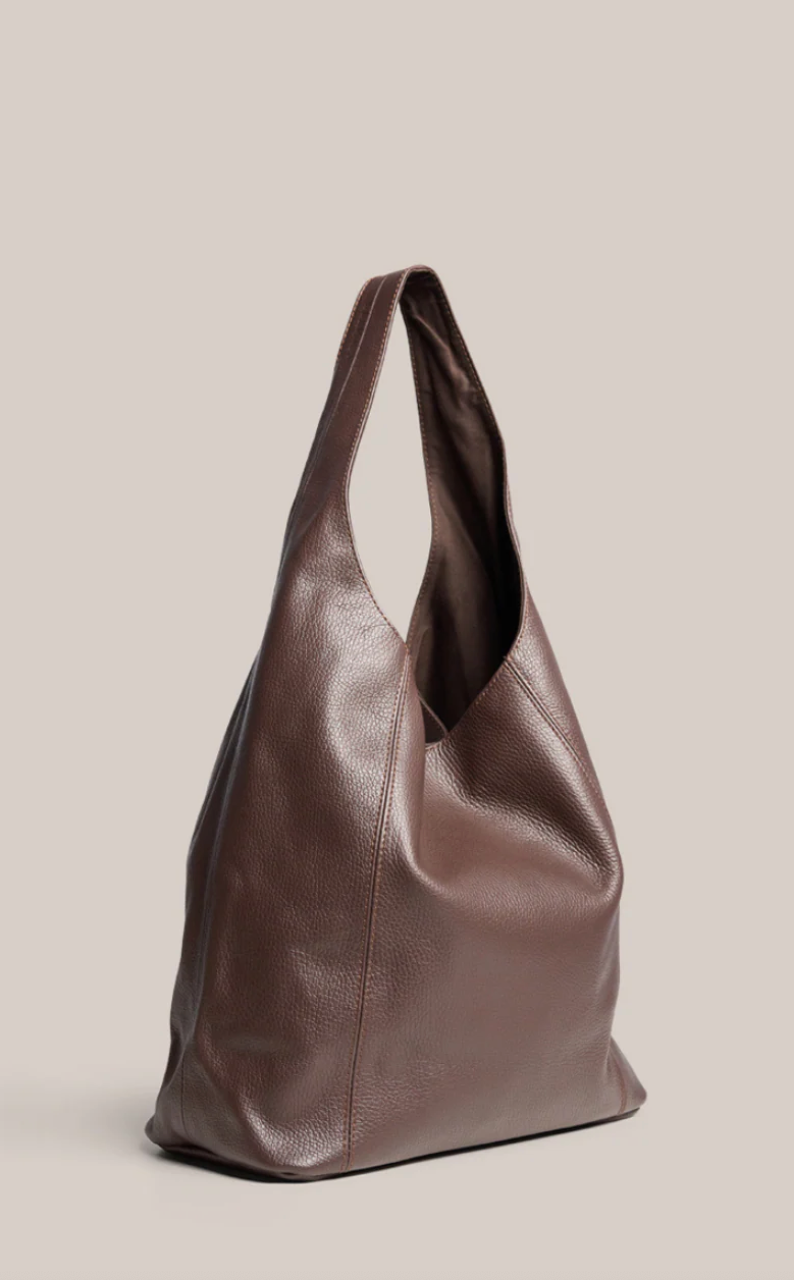 Scarlett 2.0 Dark Chocolate Leather Hobo Bag