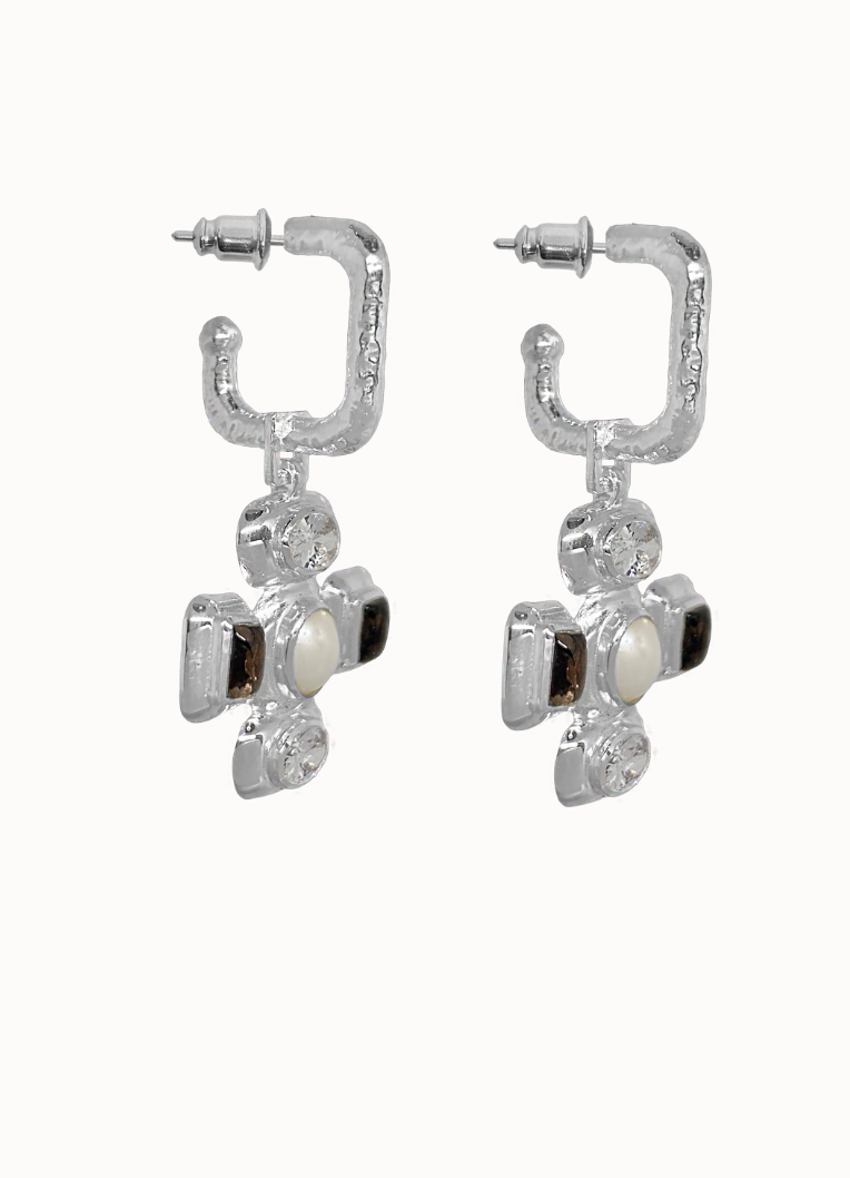 Anushka Earrings - Silver