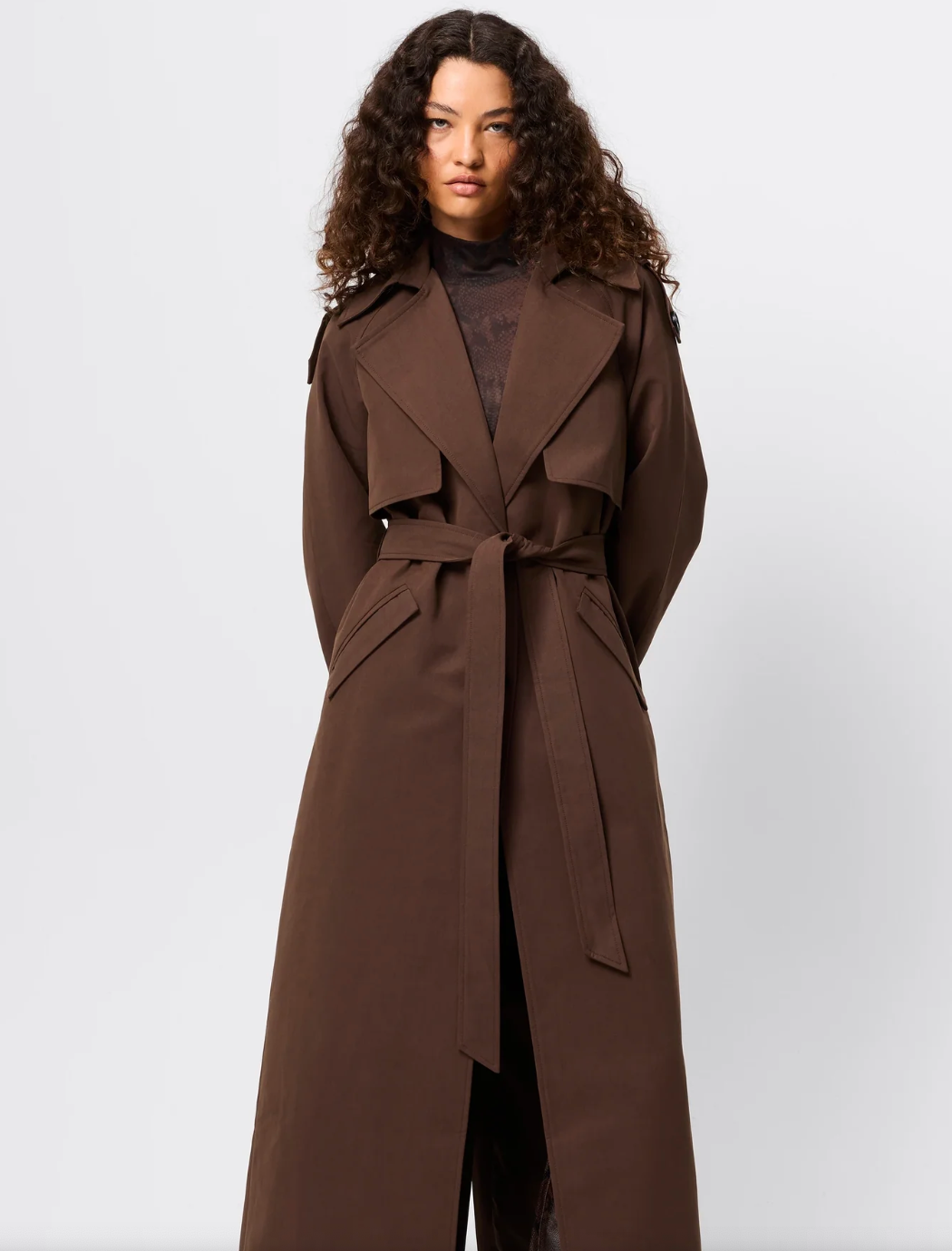 Franklin Trench Coat - Chocolate