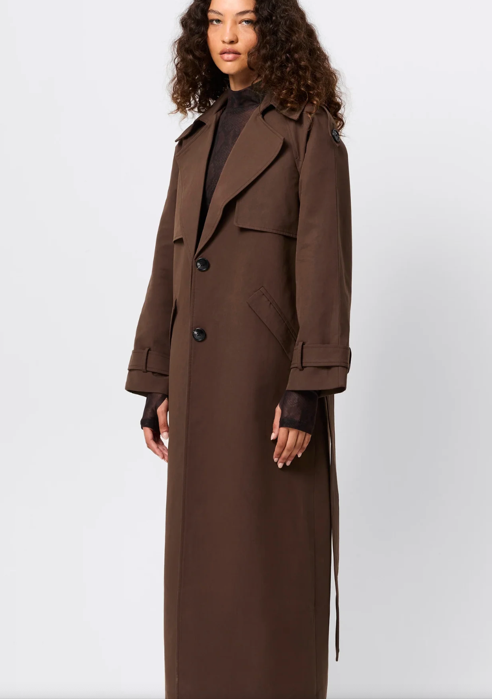 Franklin Trench Coat - Chocolate