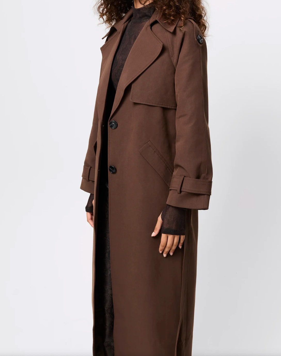 Franklin Trench Coat - Chocolate