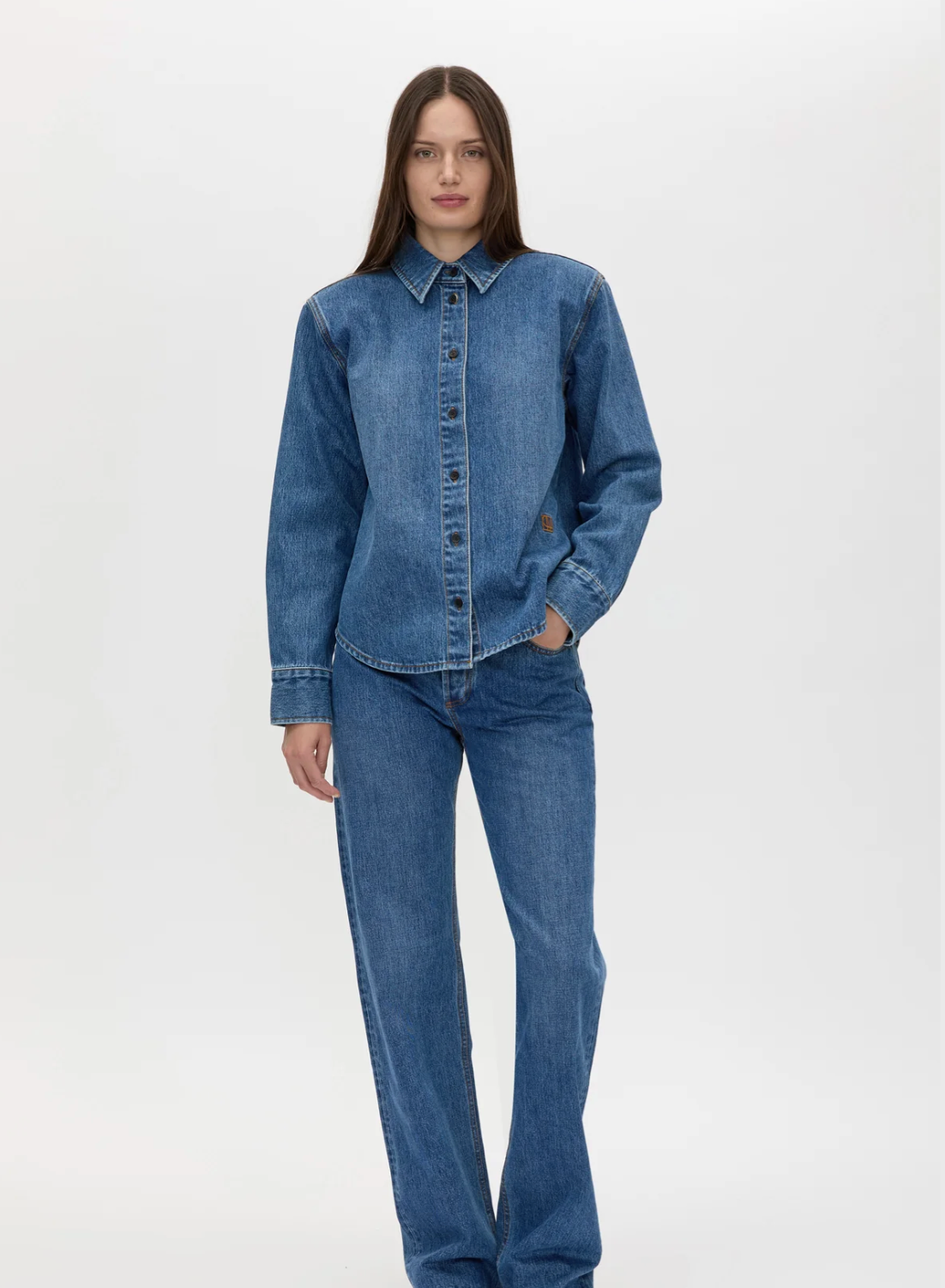 Caden Denim Shirt - Dark Classic Blue