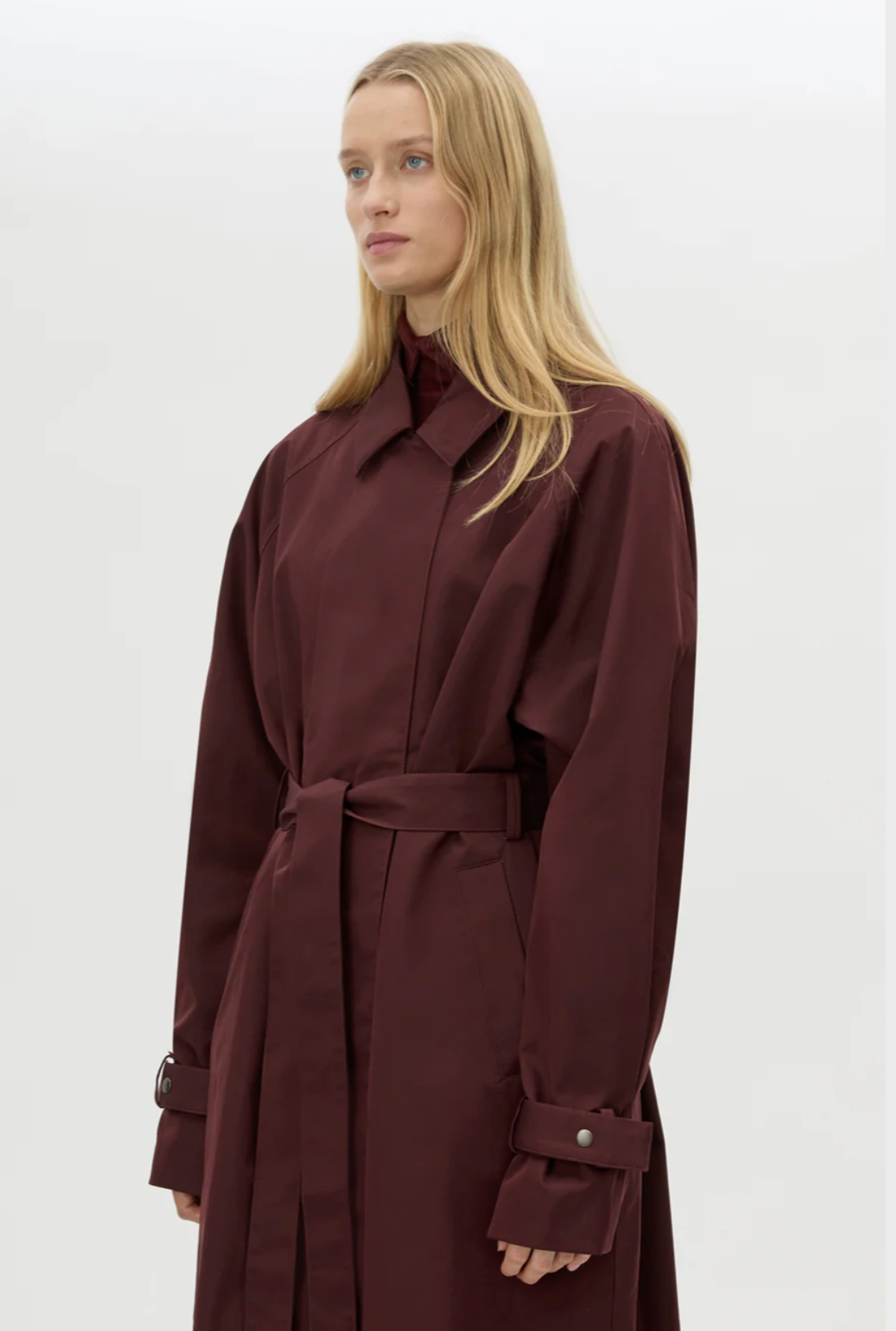 Dia Car Coat - Burgundy