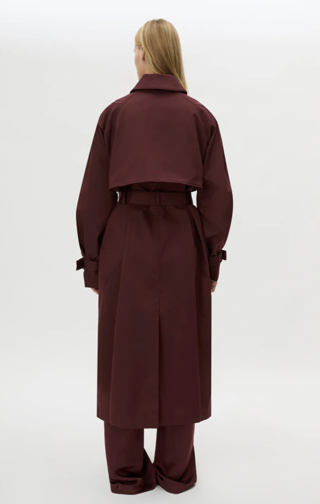 Dia Car Coat - Burgundy