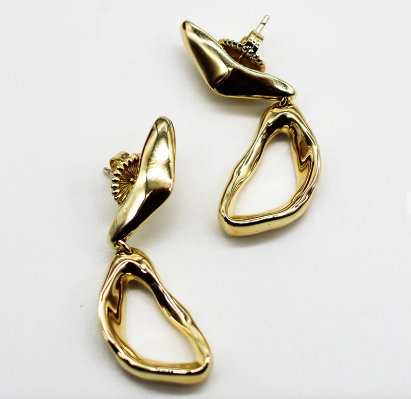 Ravine Statement Earrings - 18k Gold Plating