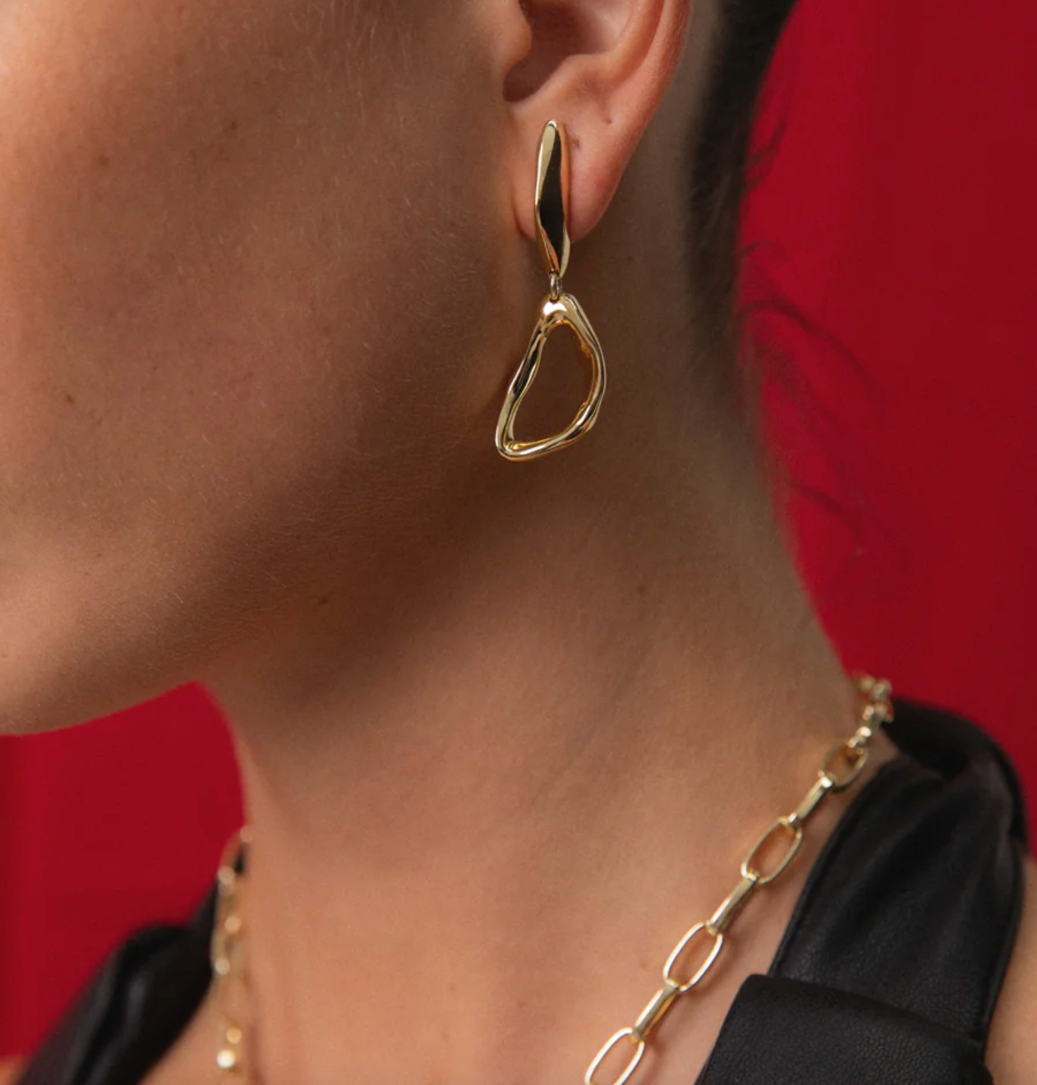 Ravine Statement Earrings - 18k Gold Plating