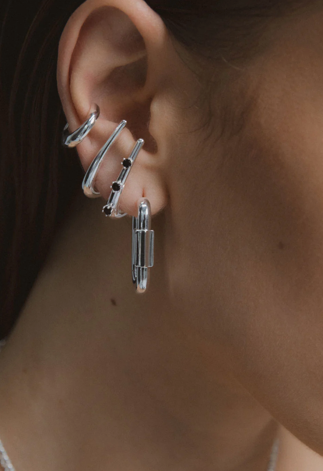 Disengage XL Link Earrings - Sterling Silver