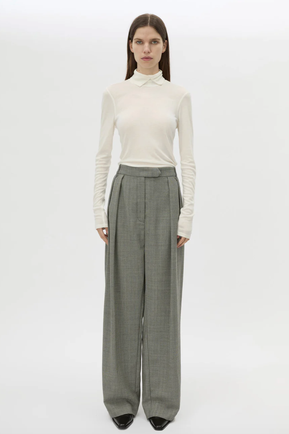 Ren Pant - Charcoal Herringbone