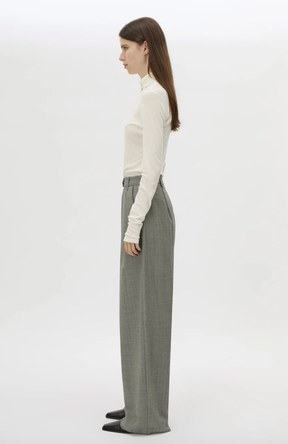 Ren Pant - Charcoal Herringbone