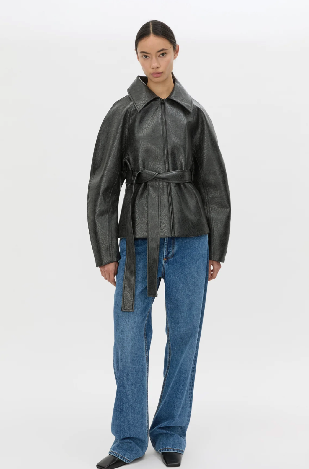 Oreno Croc Belted Jacket