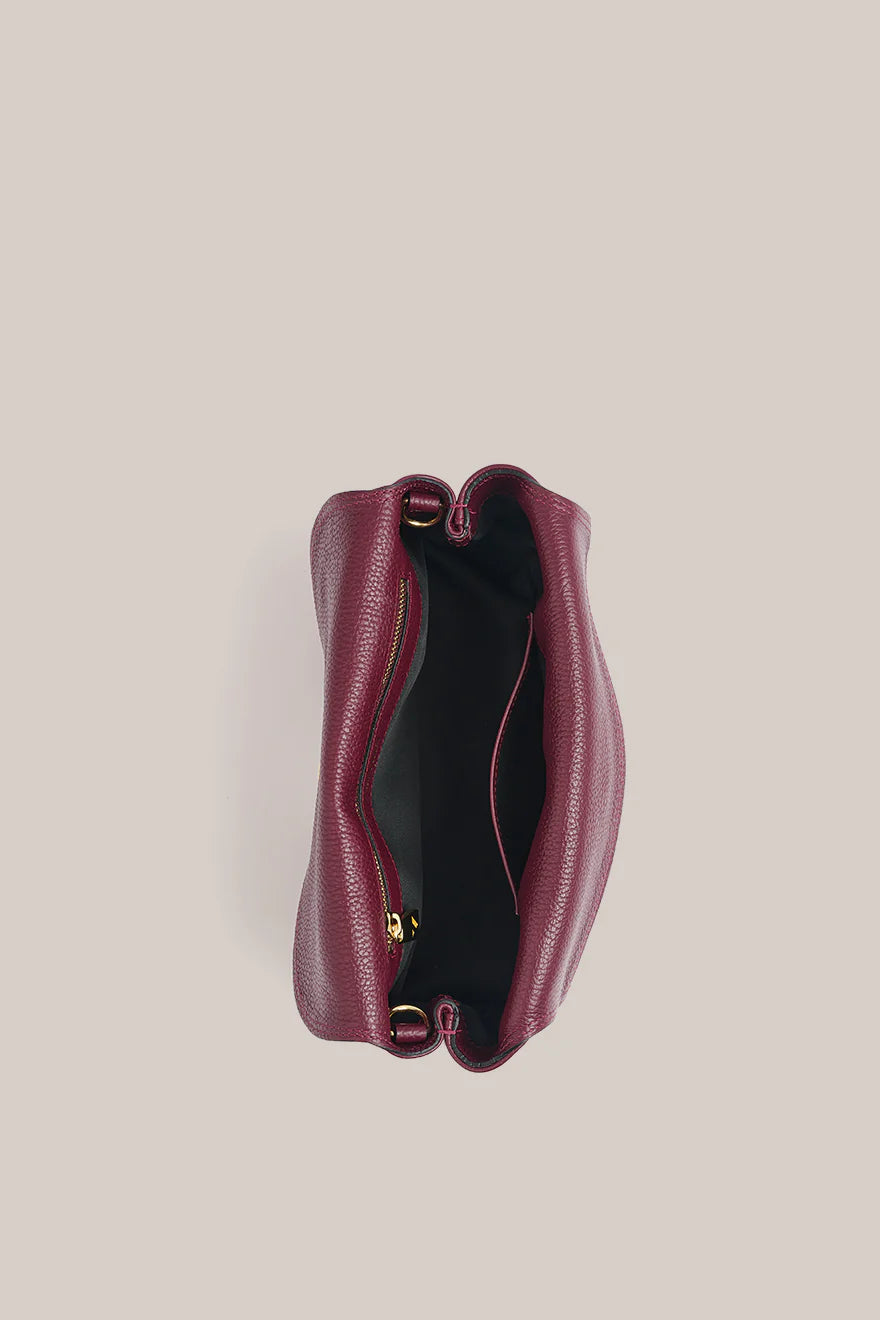 Sloane Bordeaux Leather Convertible Clutch