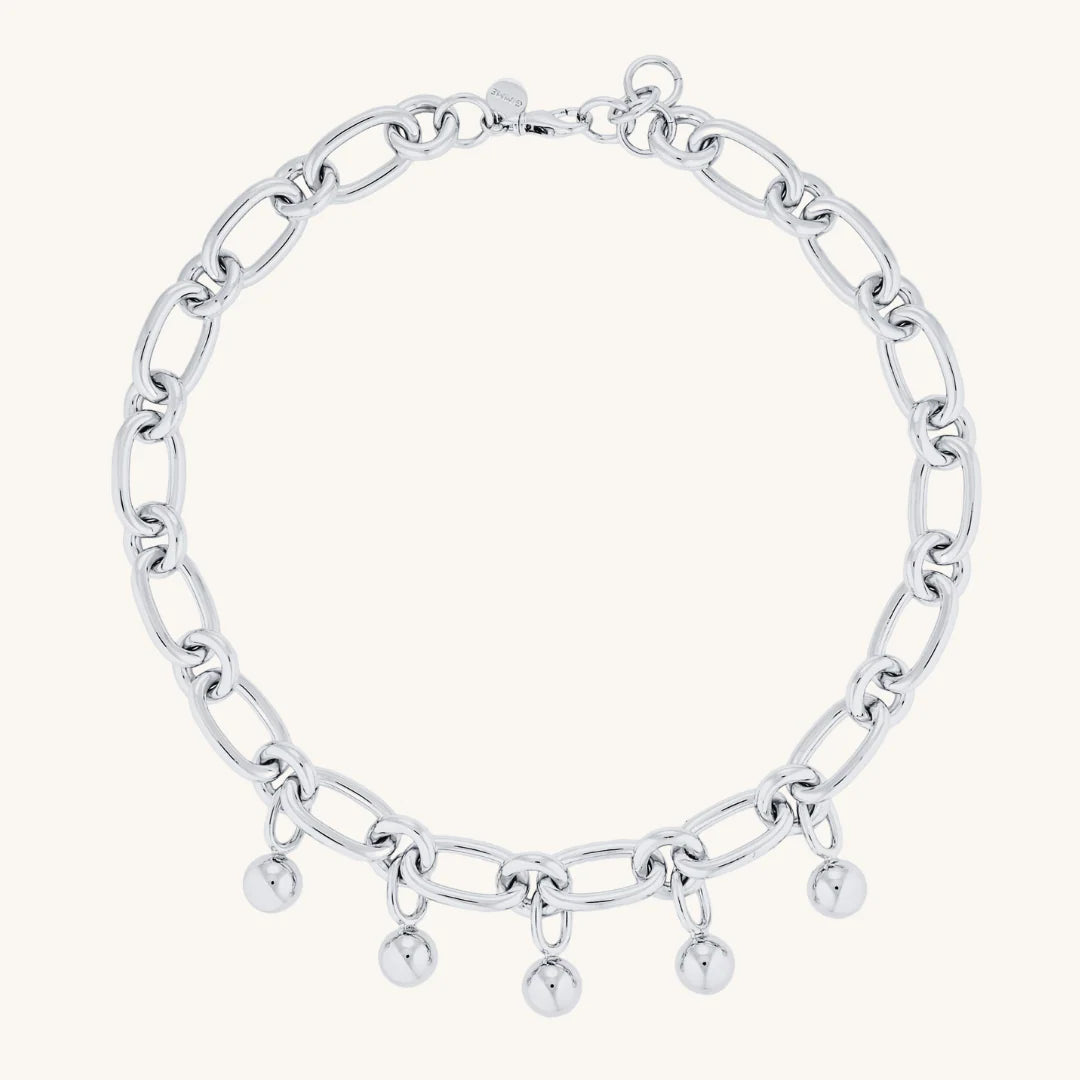 Sphere Chain Necklace - Silver