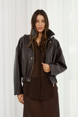 Stevie Bomber Jacket - Chocolate