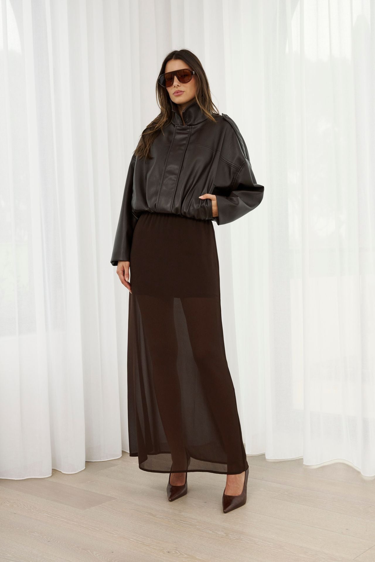 Stevie Bomber Jacket - Chocolate