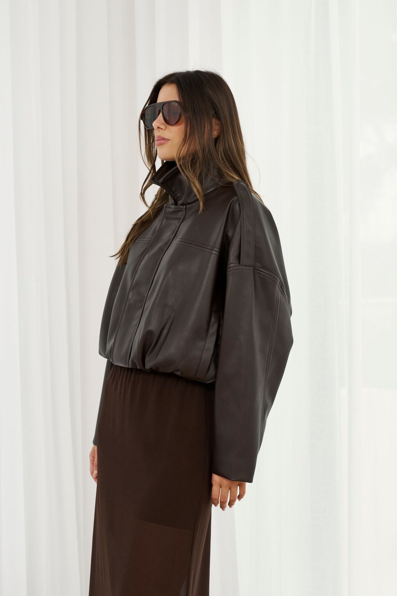 Stevie Bomber Jacket - Chocolate