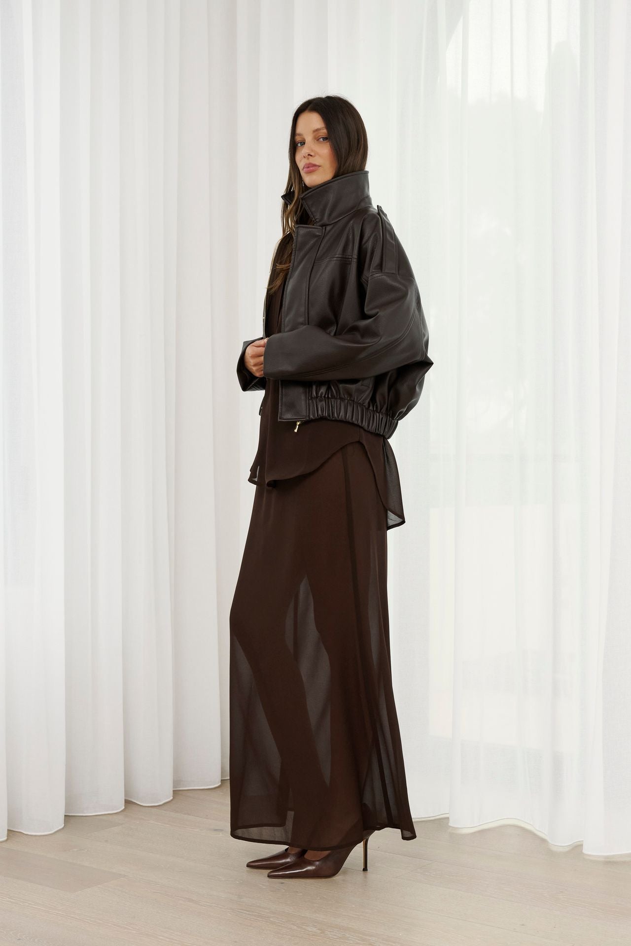 Stevie Bomber Jacket - Chocolate