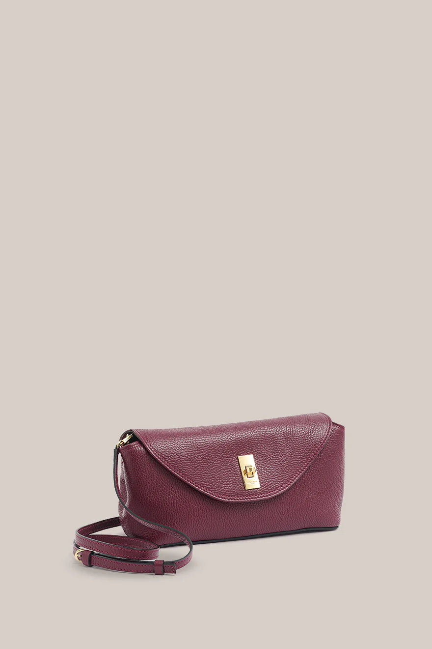 Sloane Bordeaux Leather Convertible Clutch