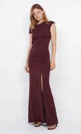 Sonnie Asym Maxi Dress - Plum