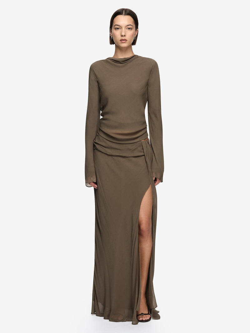 Briya Maxi Skirt - Twig