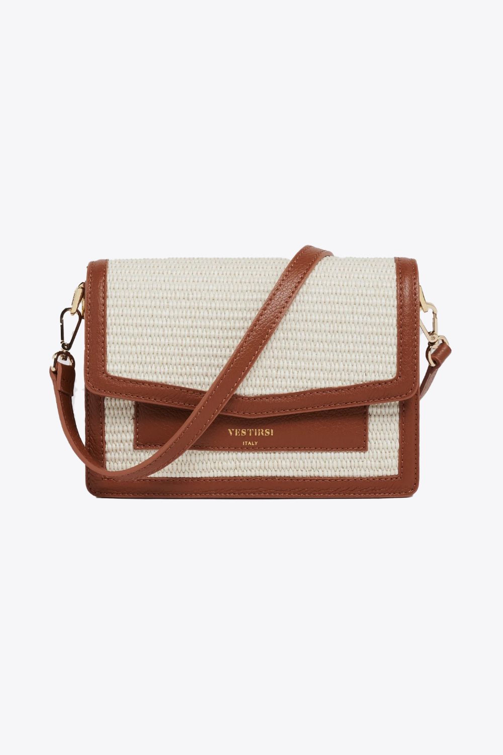 Amelia Raffia Crossbody Bag - Tan
