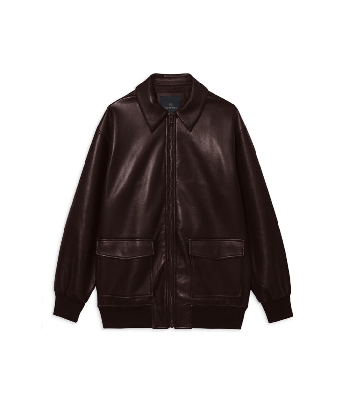 Kelanie Jacket - Deep Brown Recycled Leather