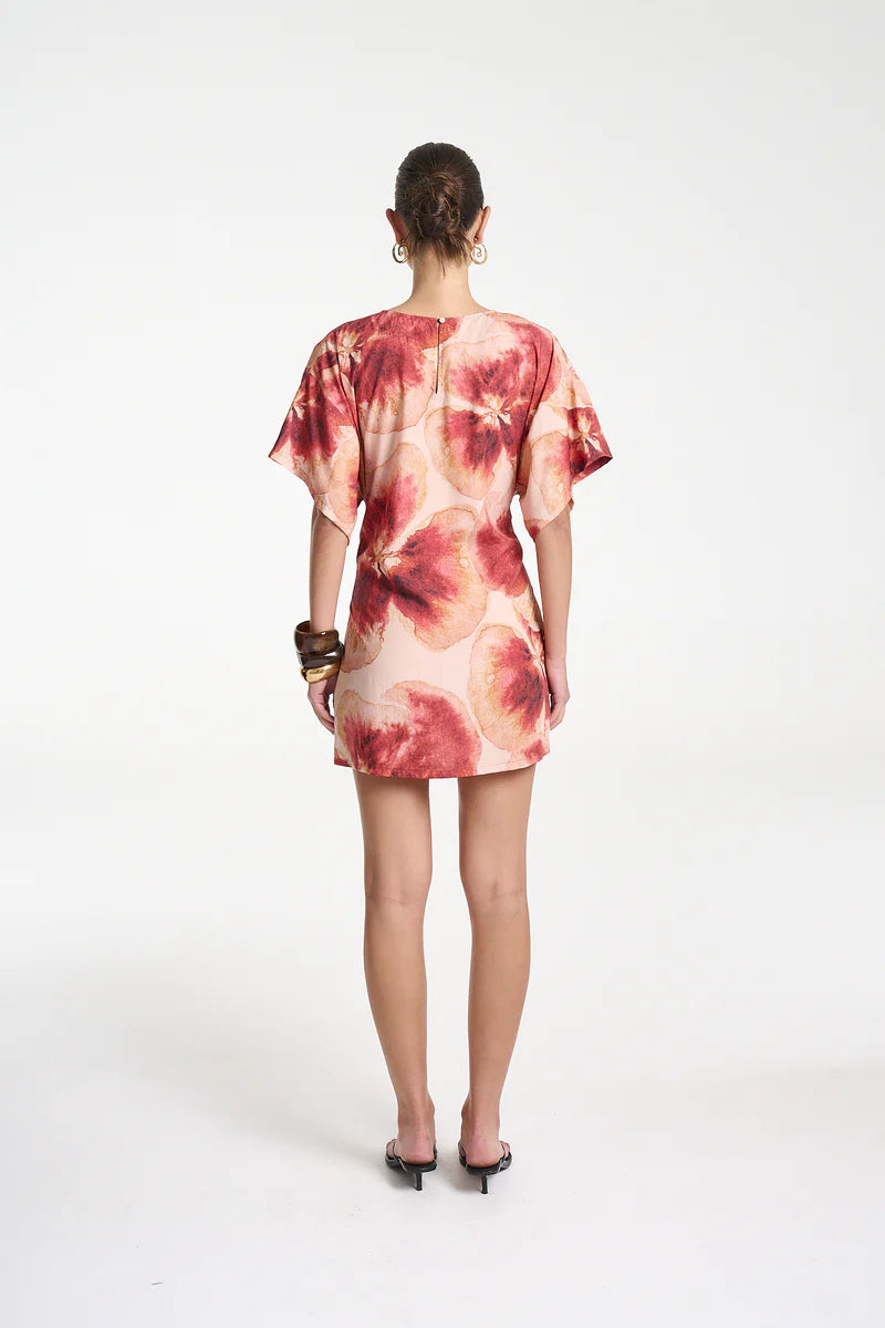 Tie Front Dress - Aloha Print