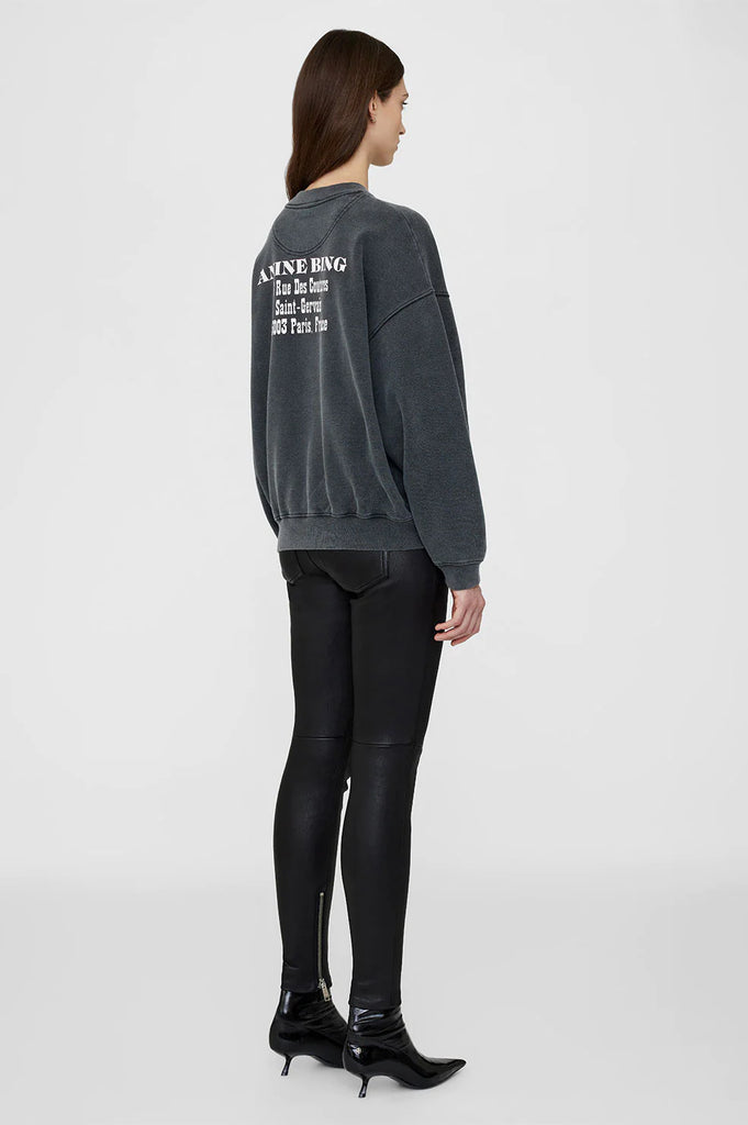 Jaci Sweatshirt Paris - Washed Black