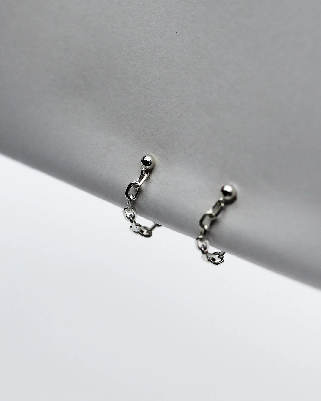 Bruce Chain Studs - Sterling Silver
