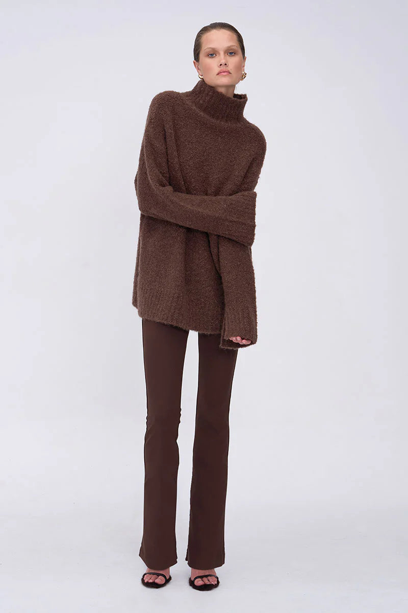 Jacques Boucle Knit Jumper - Espresso