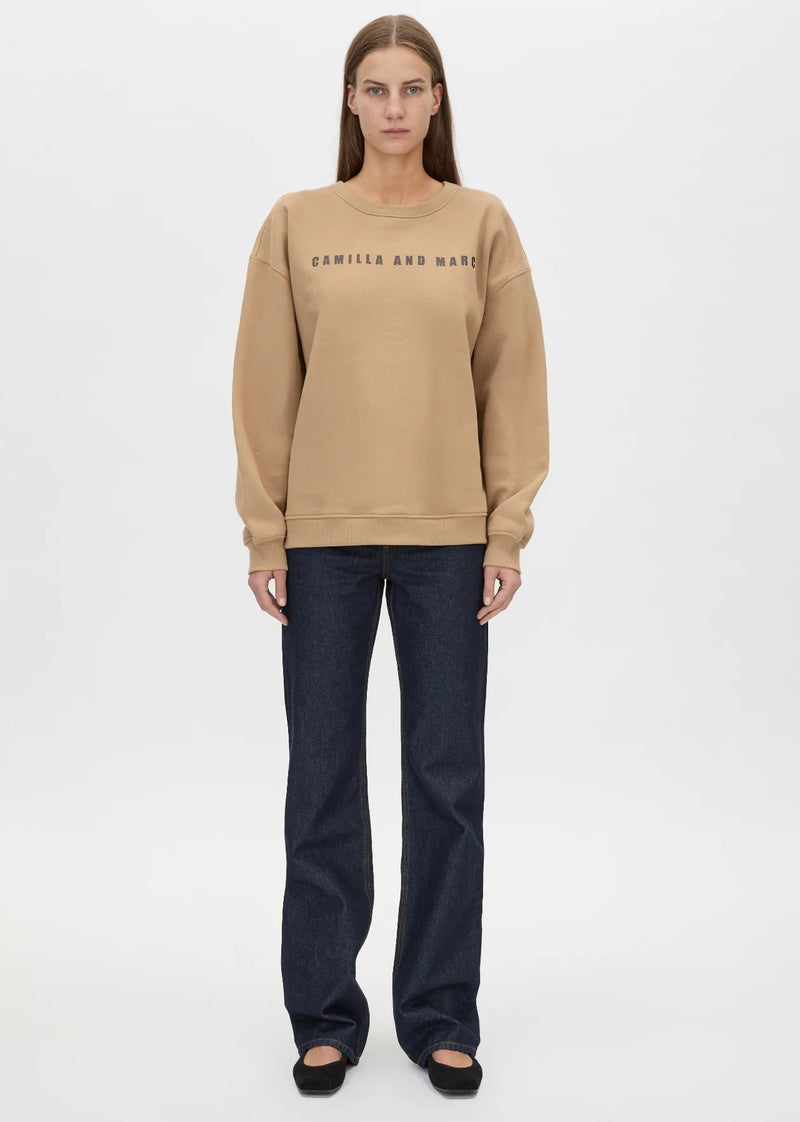 Anca Graphic Sweater - Latte