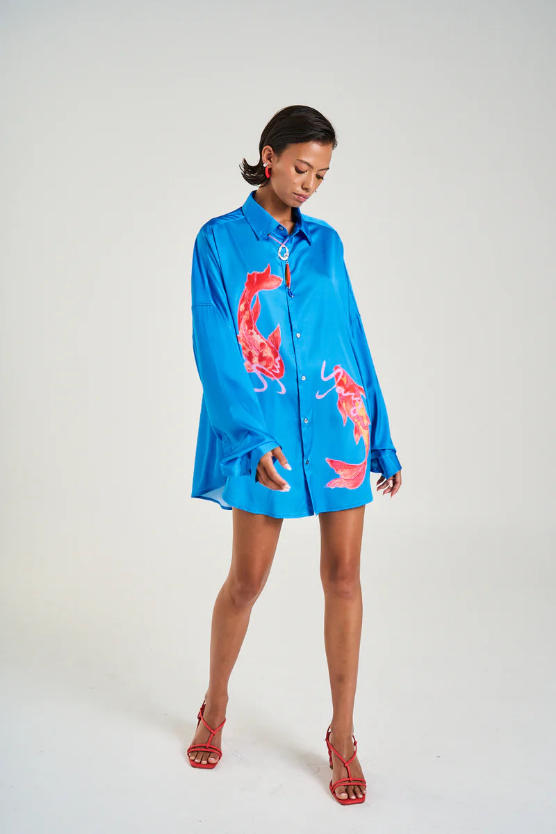 LS Oversized Shirt - Koi
