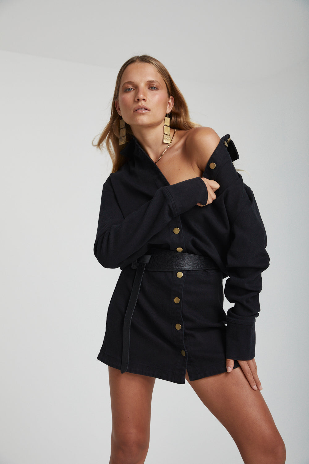 LS Button Up Dress