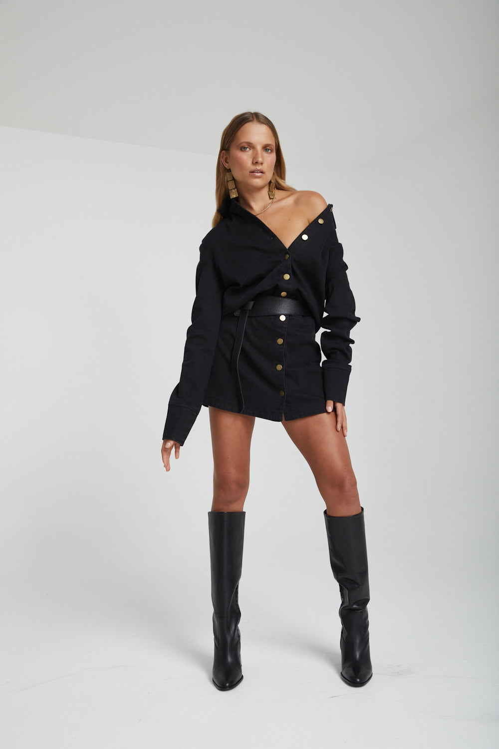 LS Button Up Dress