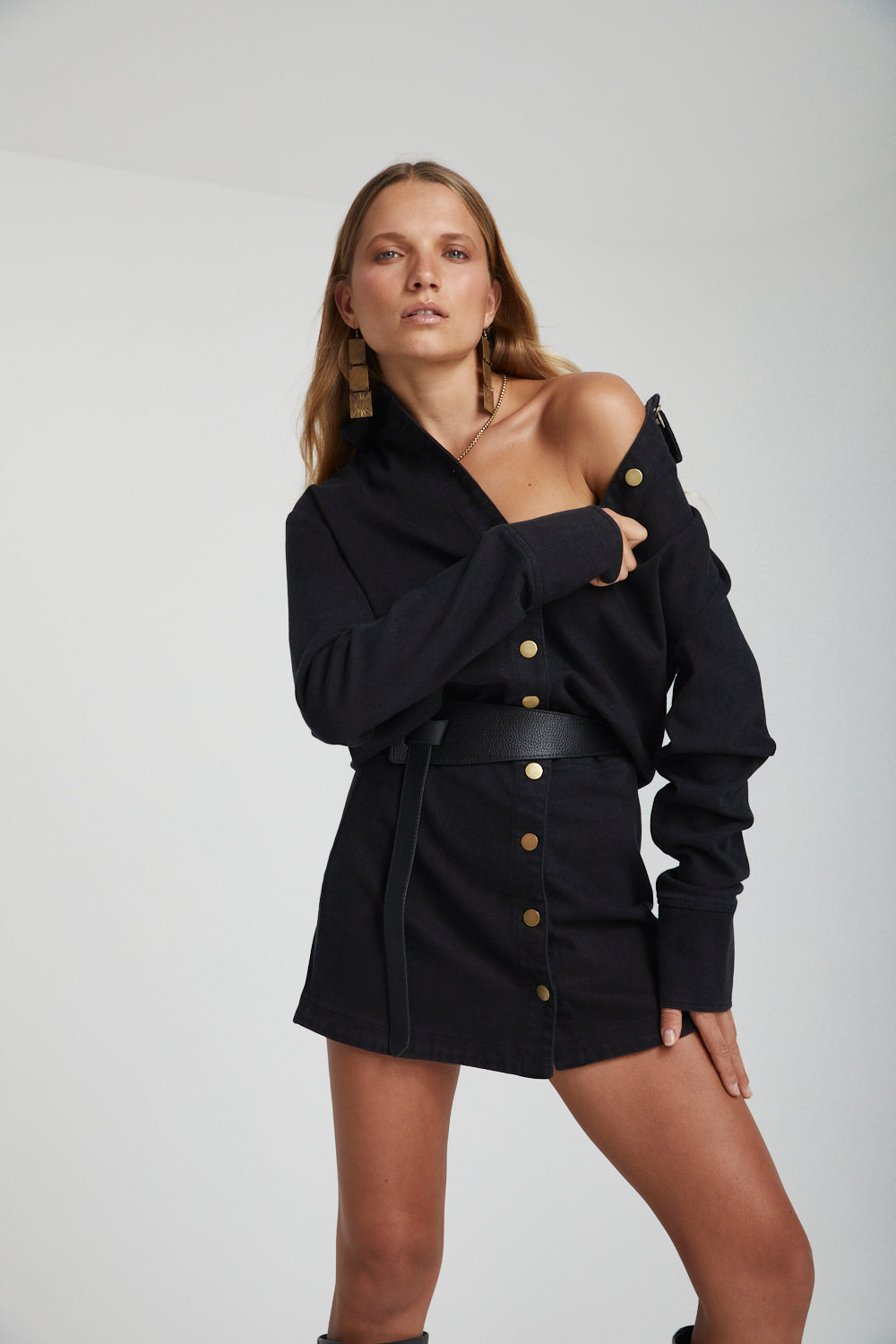LS Button Up Dress