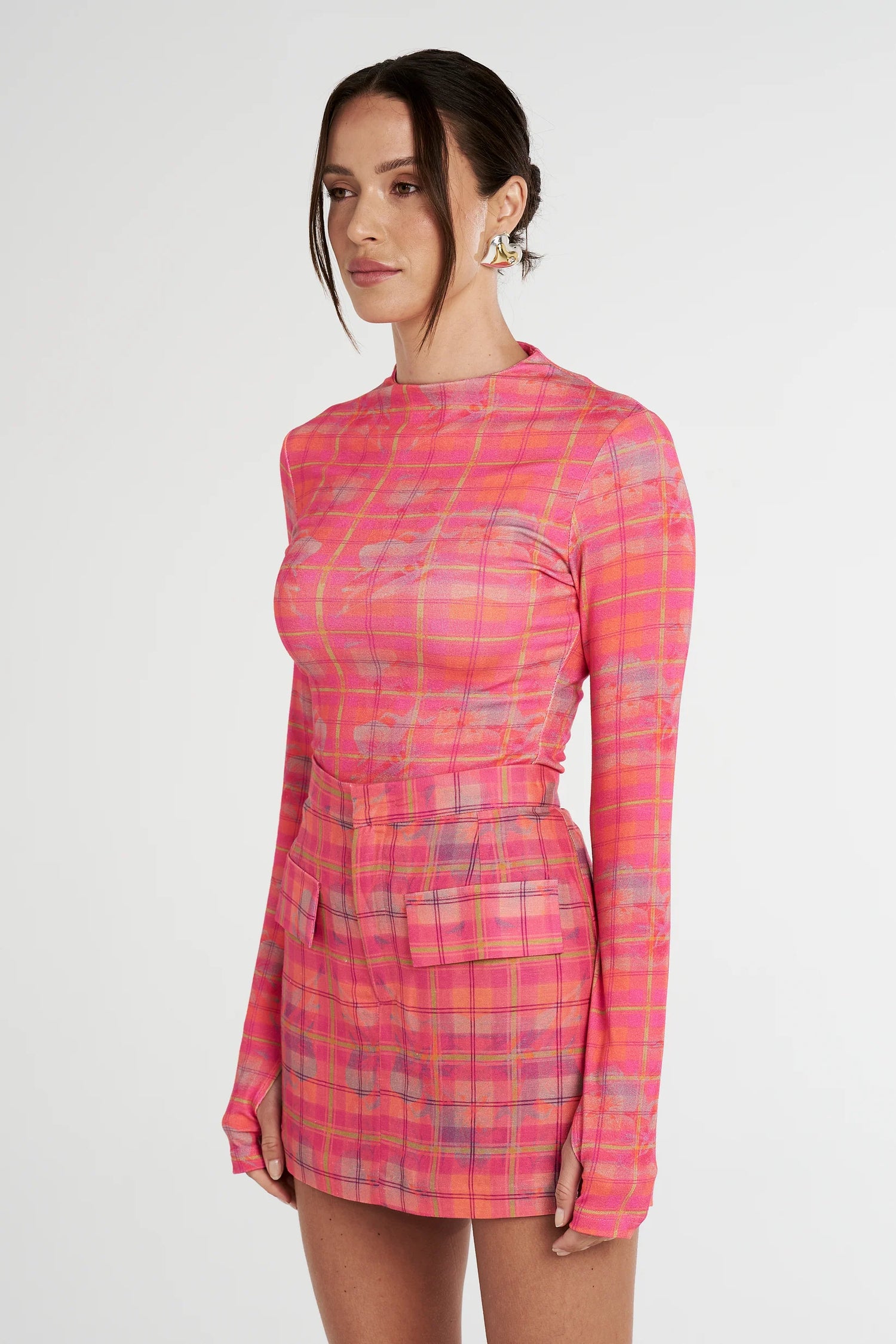 LS Skivvy - Neon Plaid
