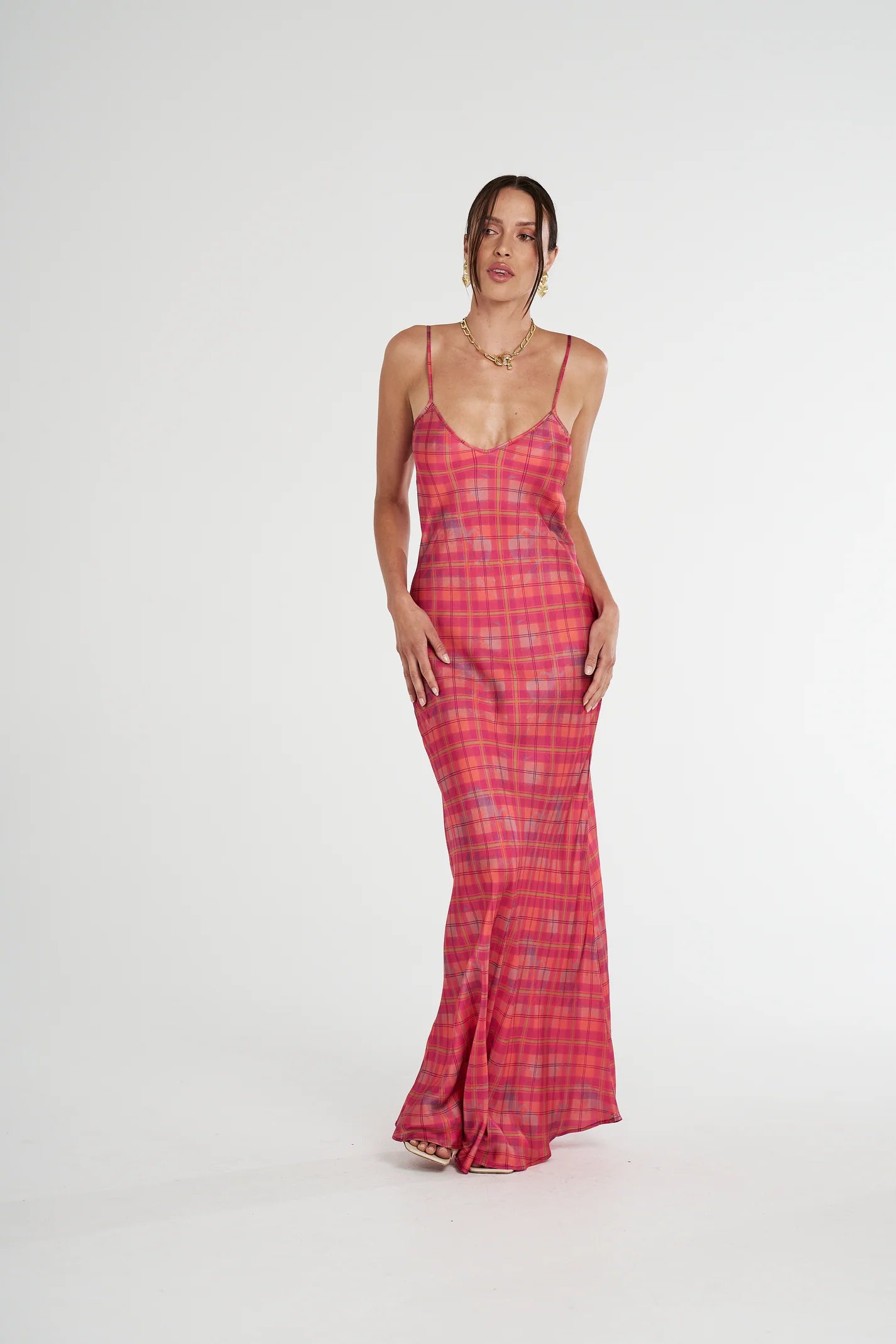 Siren Dress - Neon Plaid