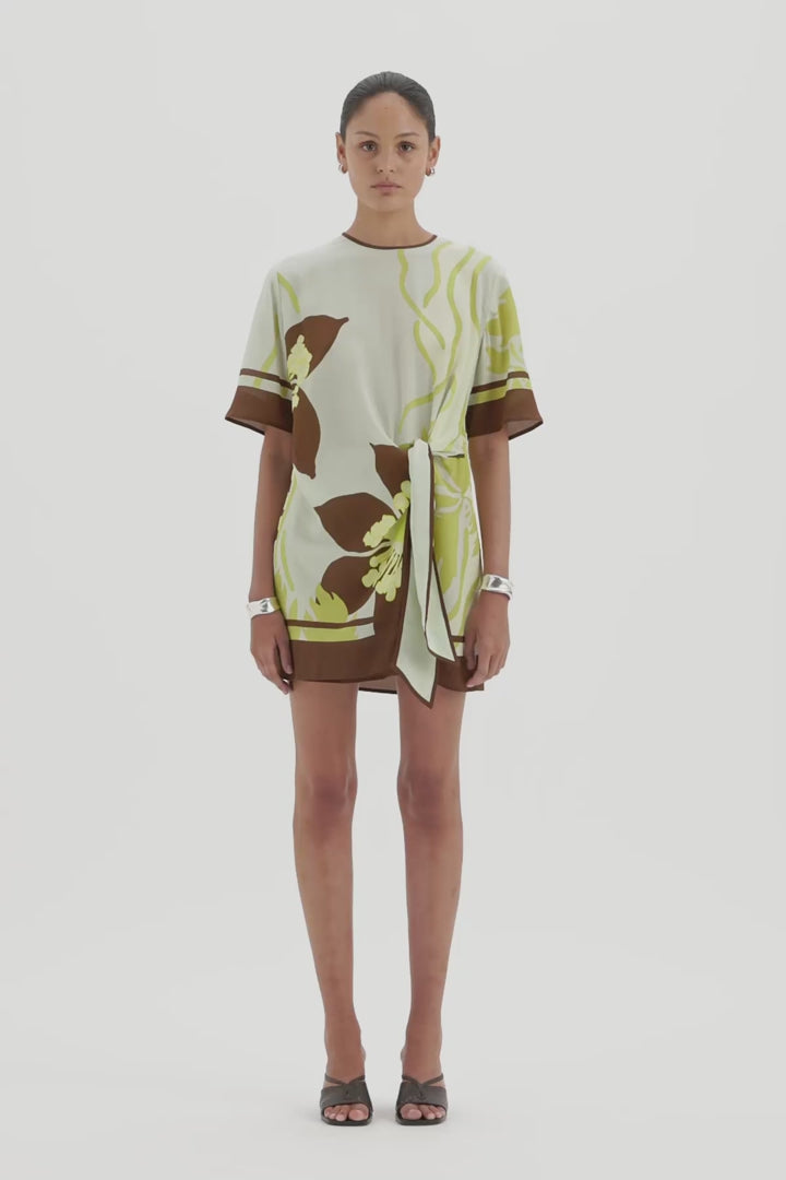 Amaia Mini Dress - Floral Vine