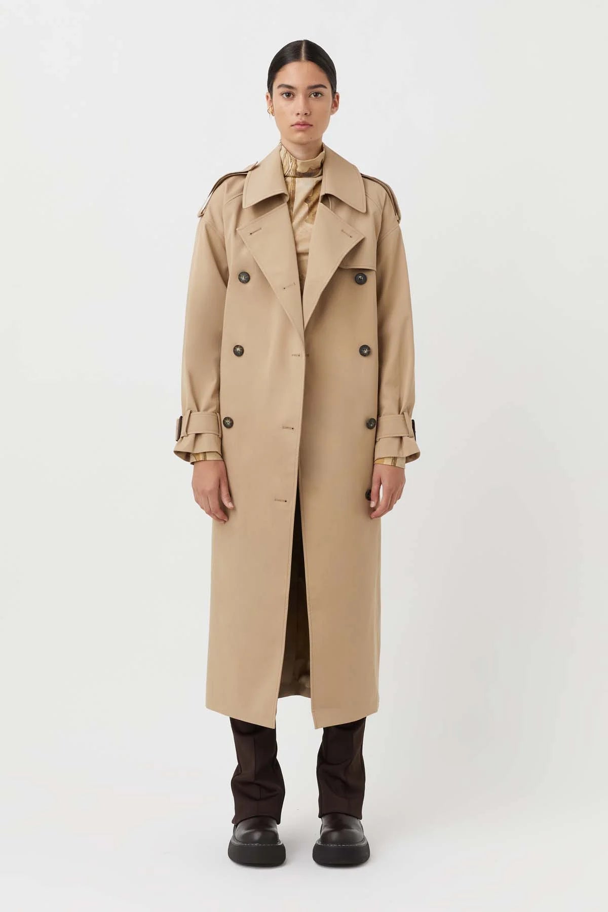 Evans Trench Coat - Sand