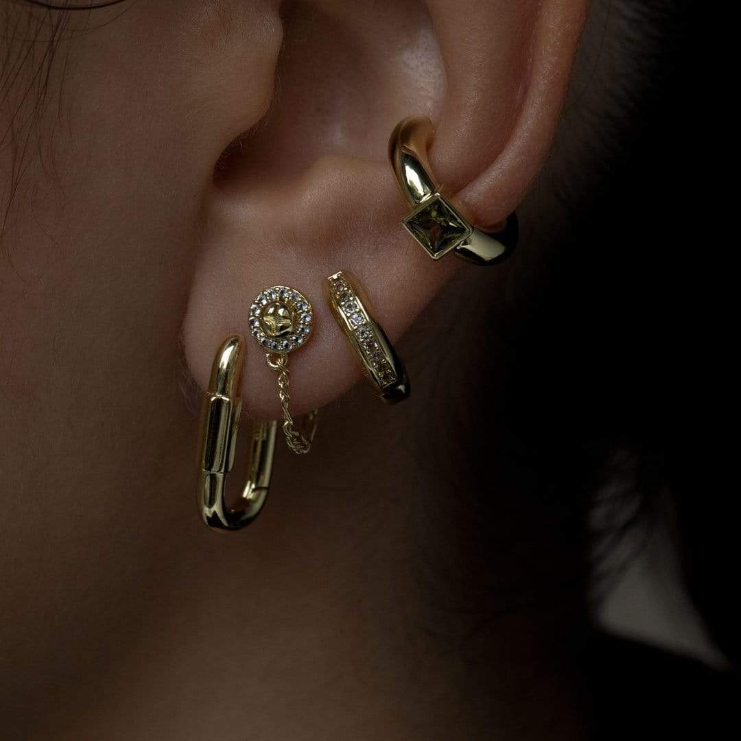 Disengage Small Link Earrings - 18k Gold
