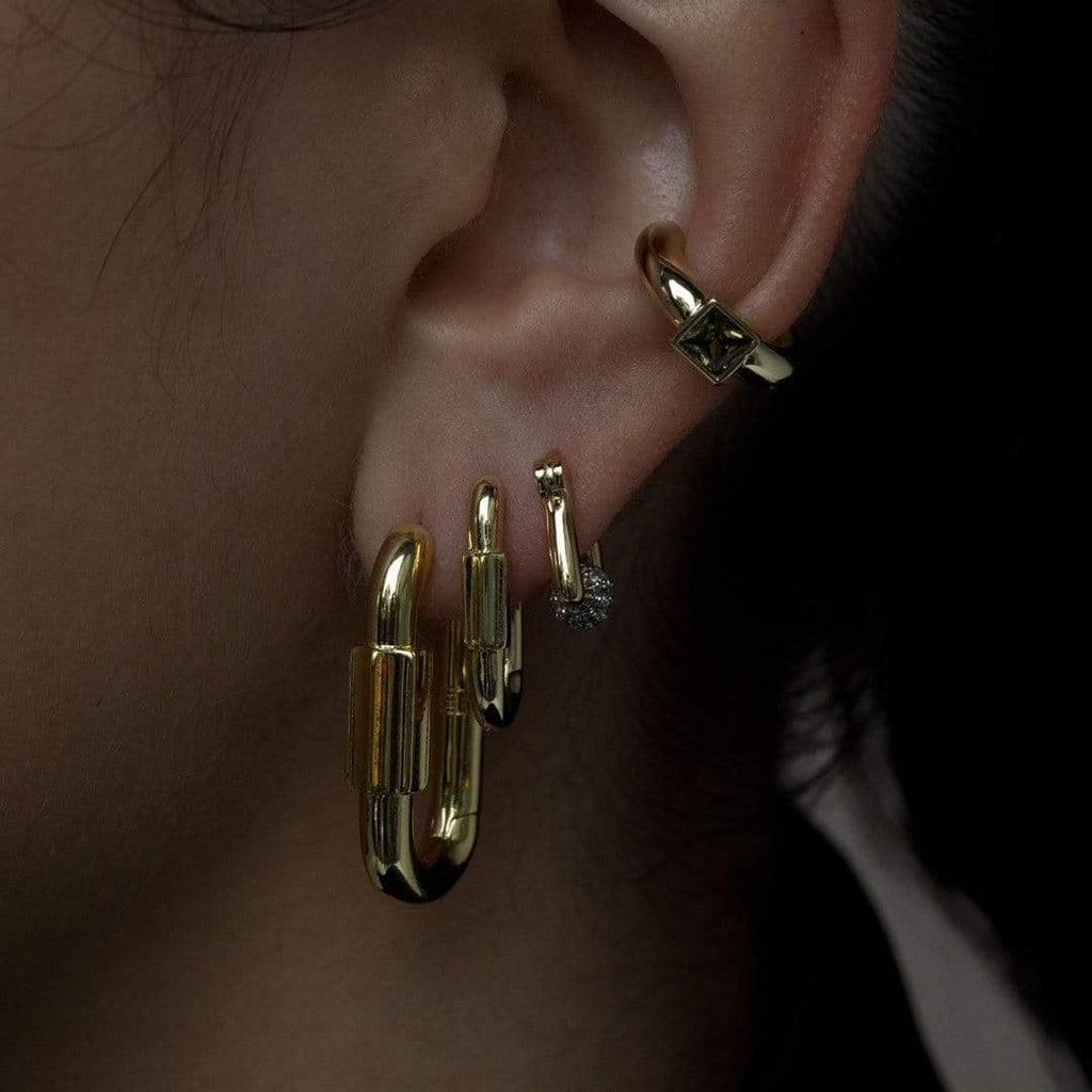 Disengage XL Link Earrings - 18k Gold