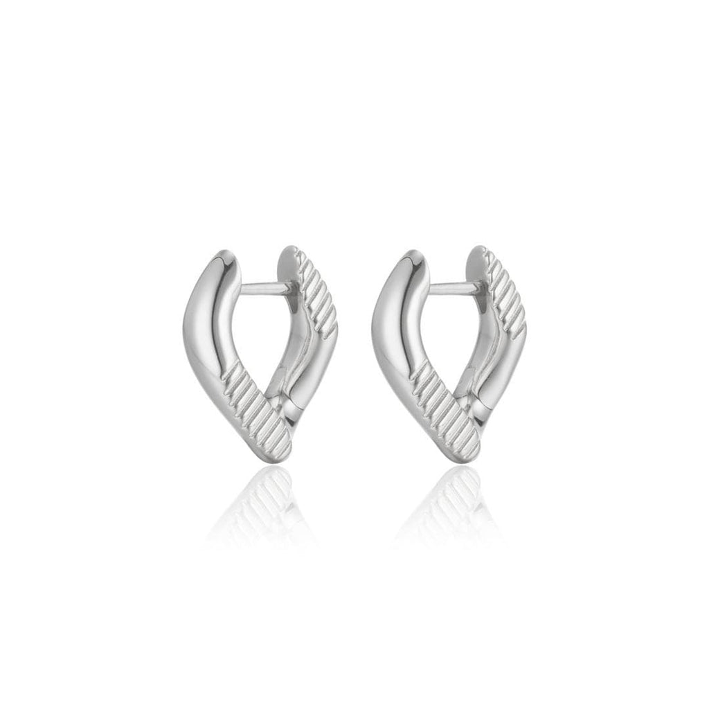 Chronic Hoop Earrings Small - Sterling Silver + Corundum Crystal